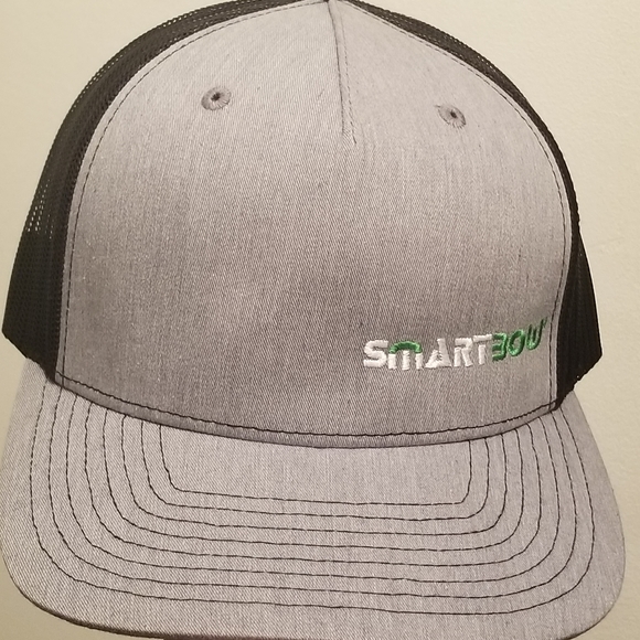 SmartBow Black and Gray Adjustable Stitched Baseball Cap NWOT - Picture 6 of 9